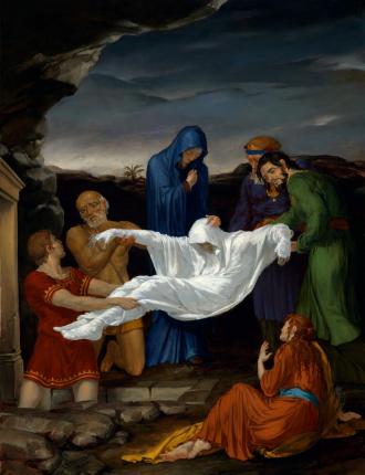 Jesus laid in the Tomb